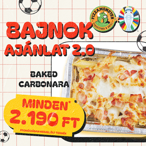 PizzaMonster - Carbonara - Baked Pasta and Gnocchi - Online rendelés